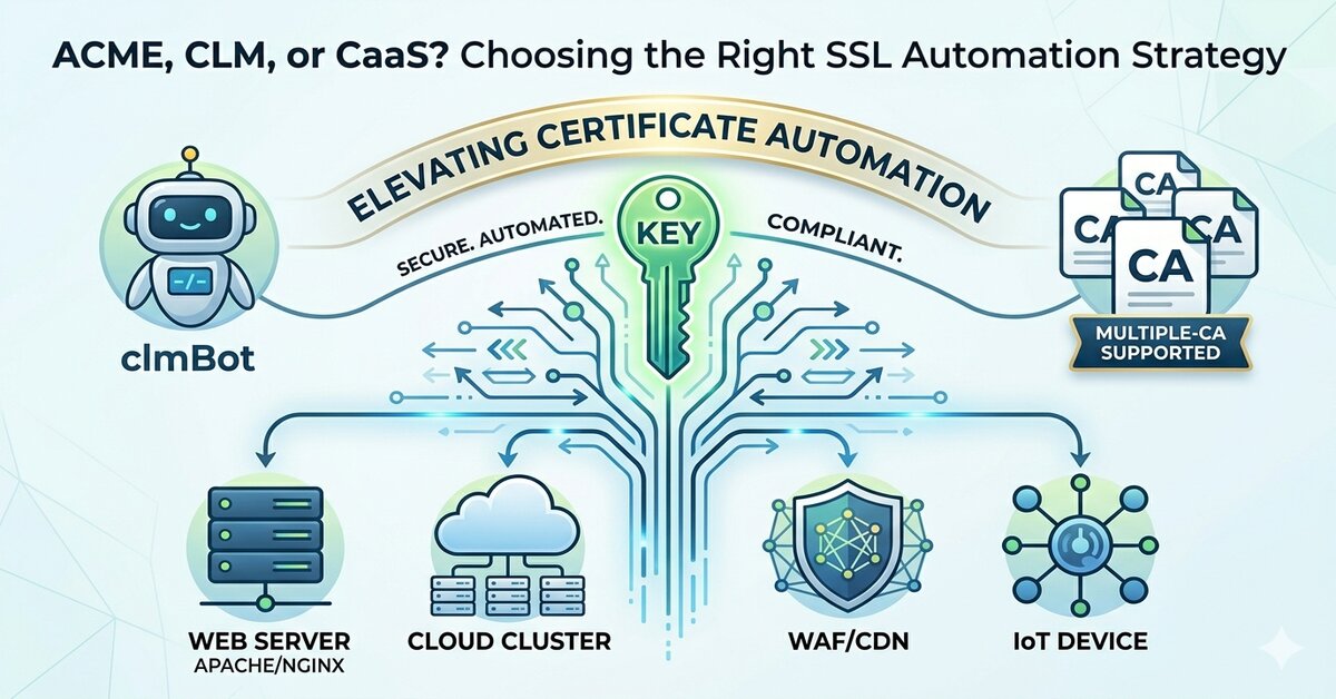 ACME, CLM, or CaaS? Choosing the Right SSL Automation Strategy
